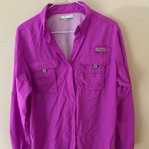 Columbia Men’s PFG purple shirt long sleeve